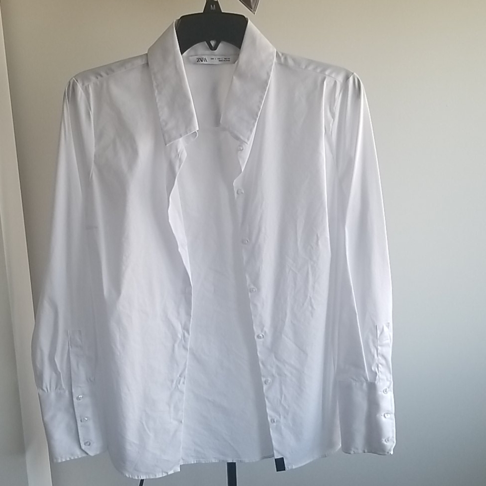 Zara white shirt size L
